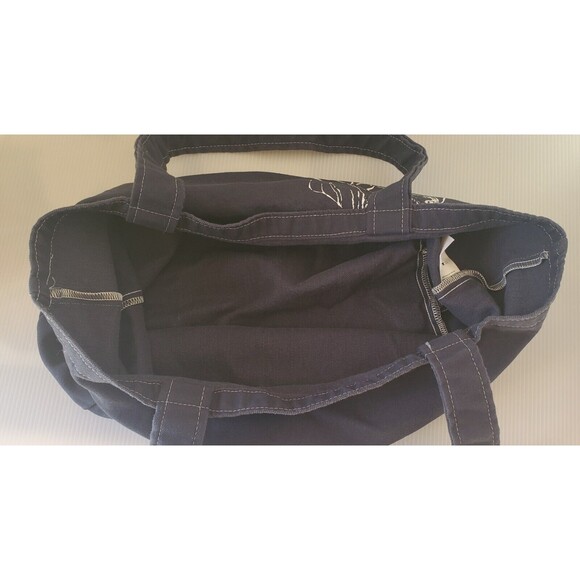 Beekman 1802 Navy Blue Denim Gentleman Goat Tote Bag Handbag - Picture 6 of 7